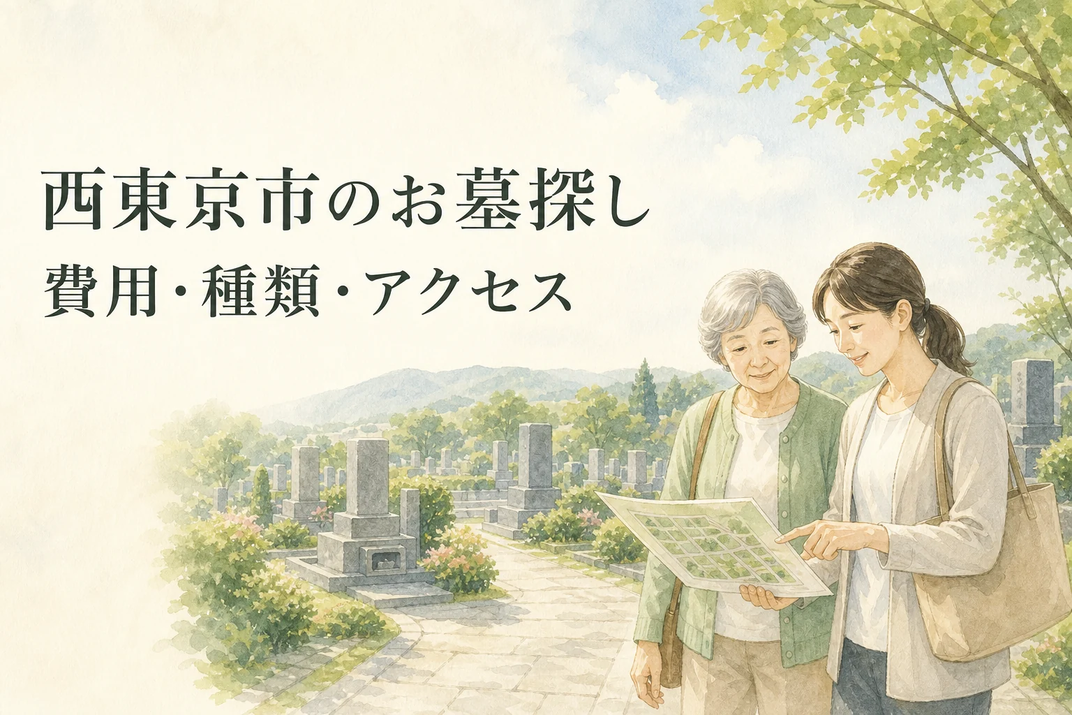 西東京市のお墓探し｜費用・種類・アクセスを2施設で比べる