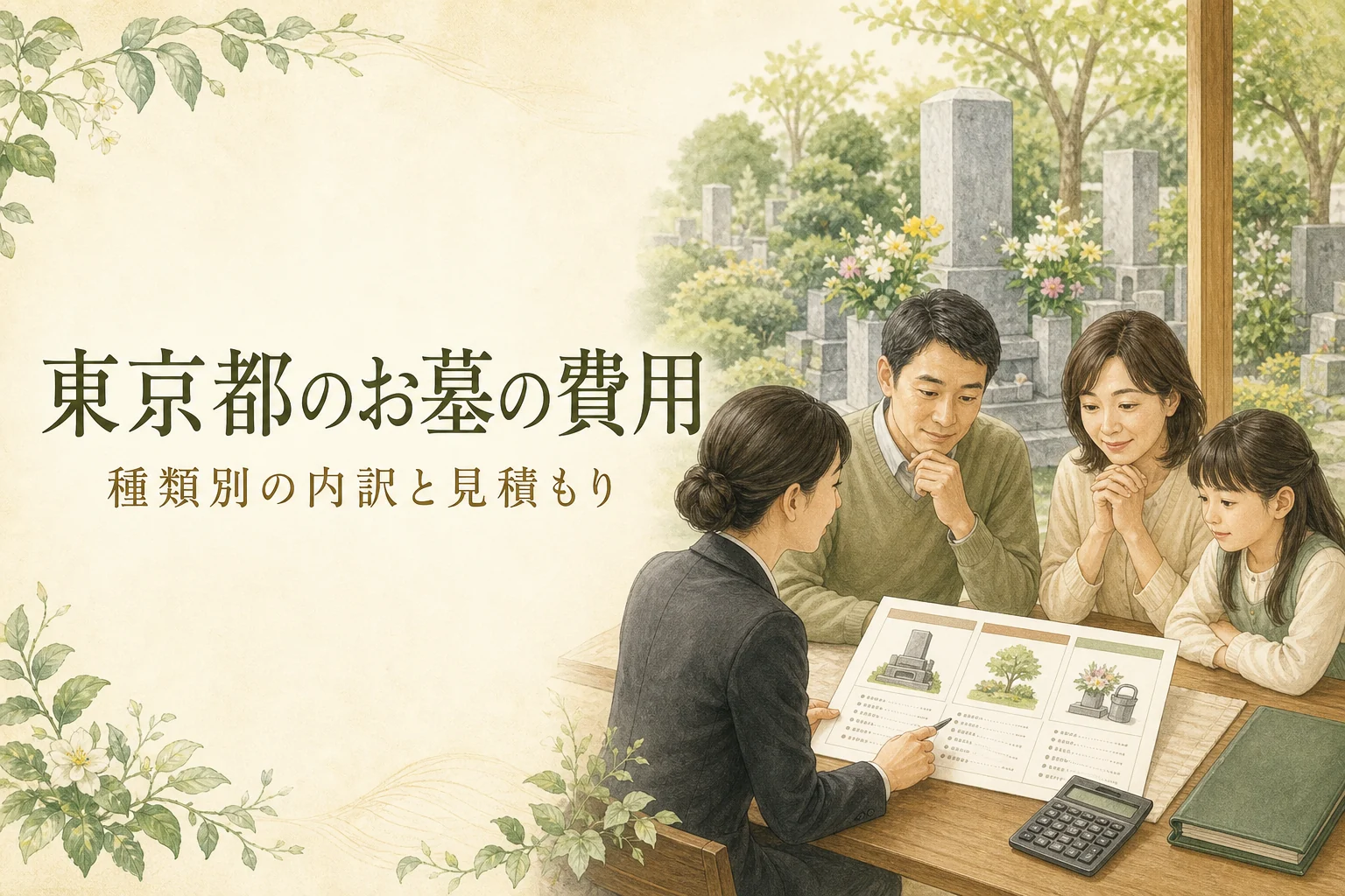 東京都のお墓の費用相場｜種類別の目安・内訳・見積もりの見方