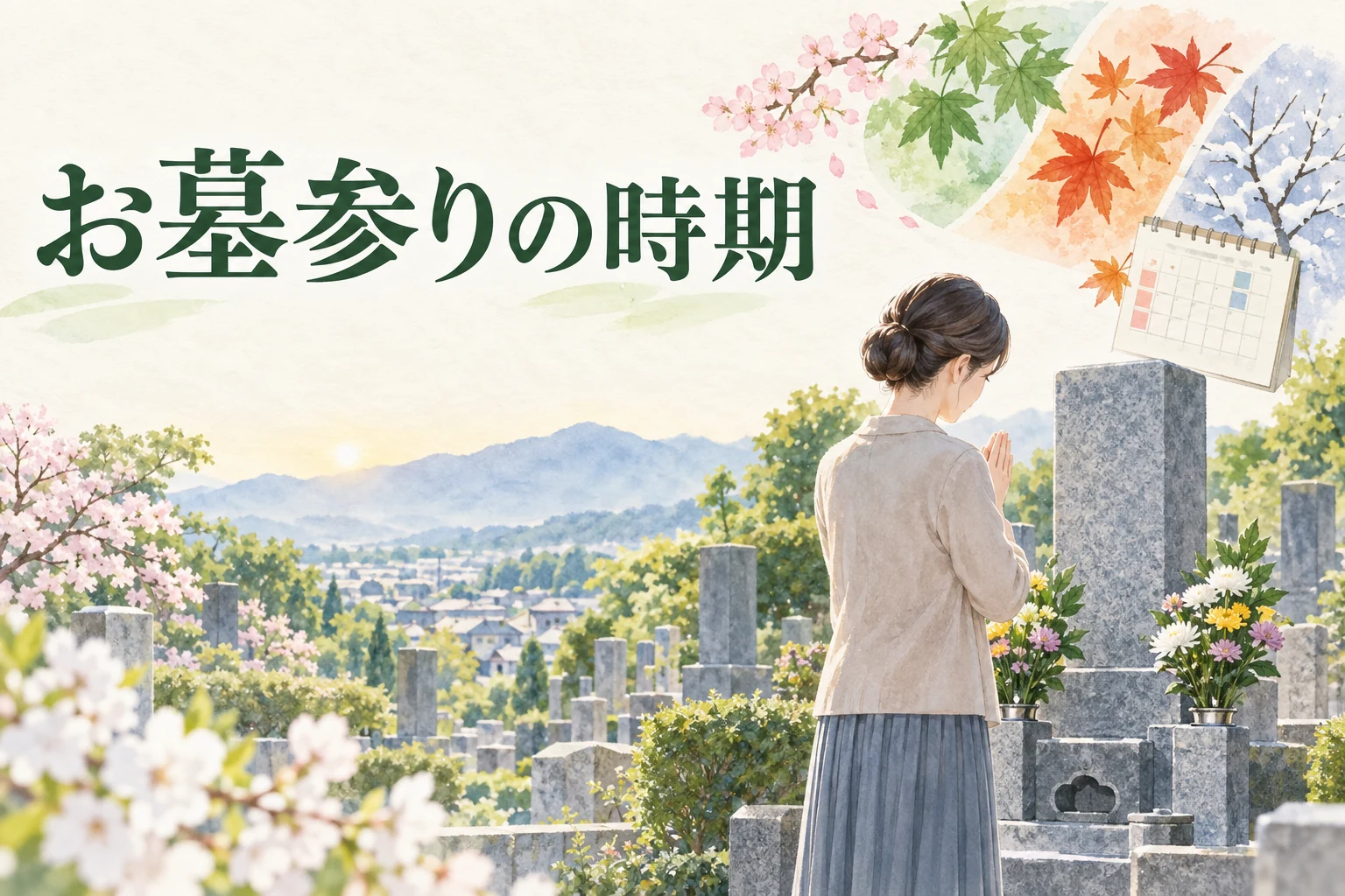 お墓参りの時期はいつ?お盆・お彼岸・命日の違いと予定の立て方