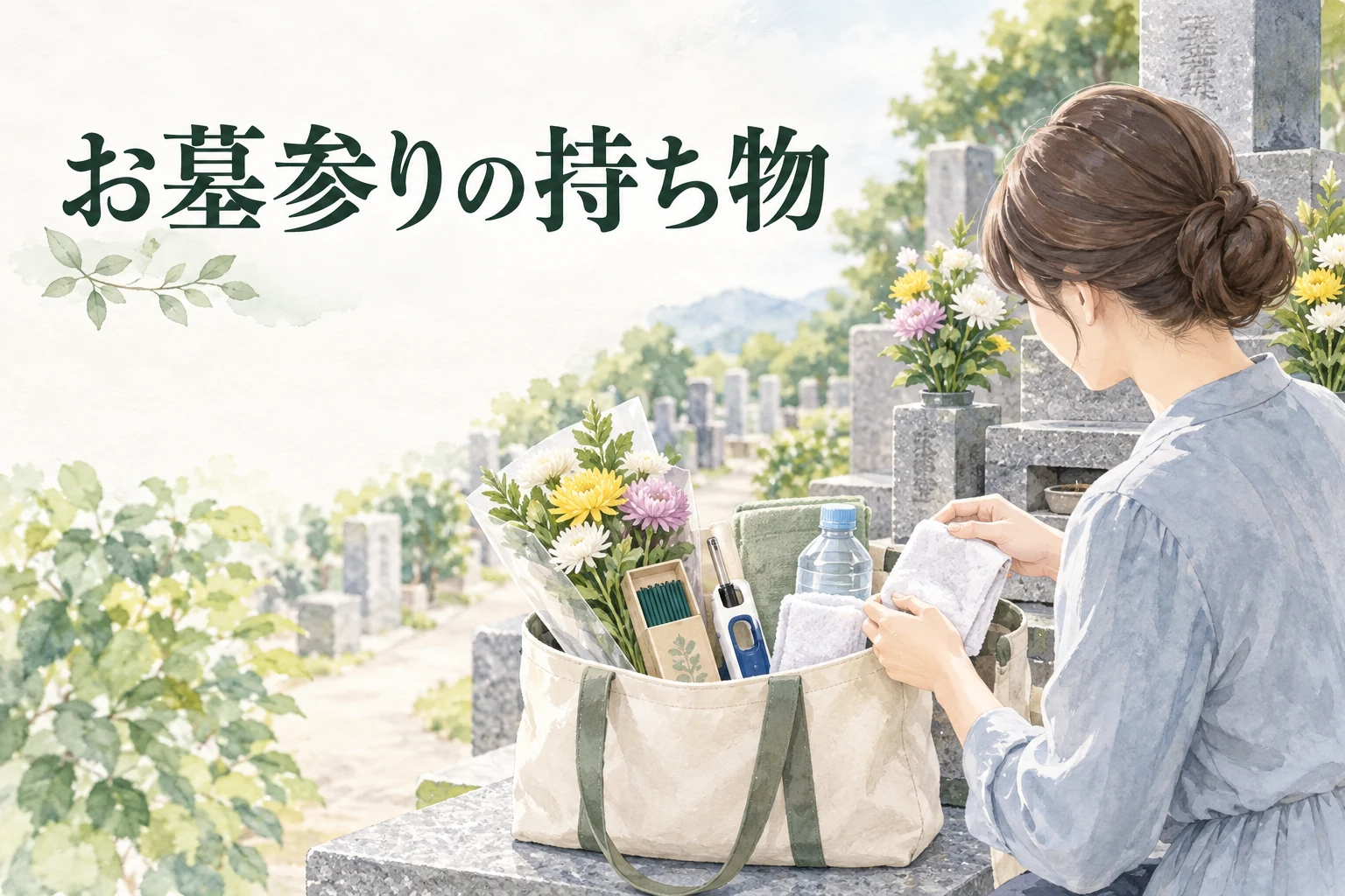 お墓参りの持ち物チェックリスト|花・線香・掃除道具と忘れ物対策
