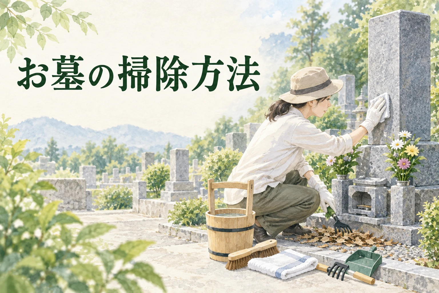 お墓の掃除方法|墓石・花立て・周囲を傷めず整える順番