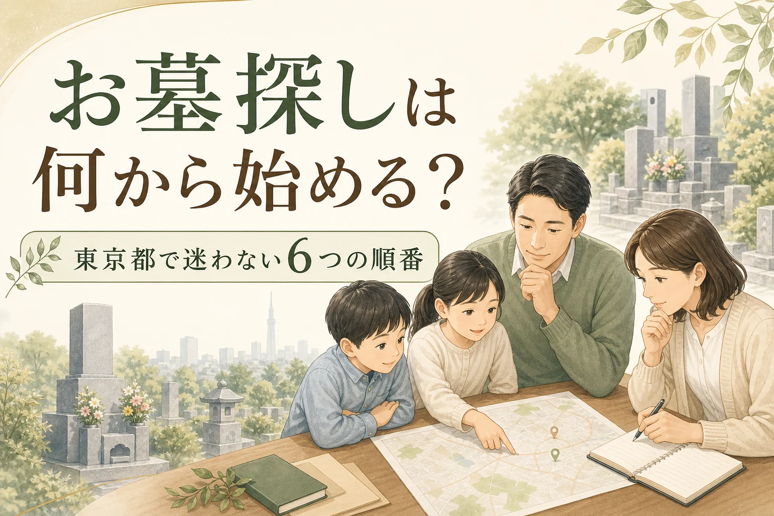 お墓探しの順番チェックリスト｜東京都で候補を絞る6ステップ