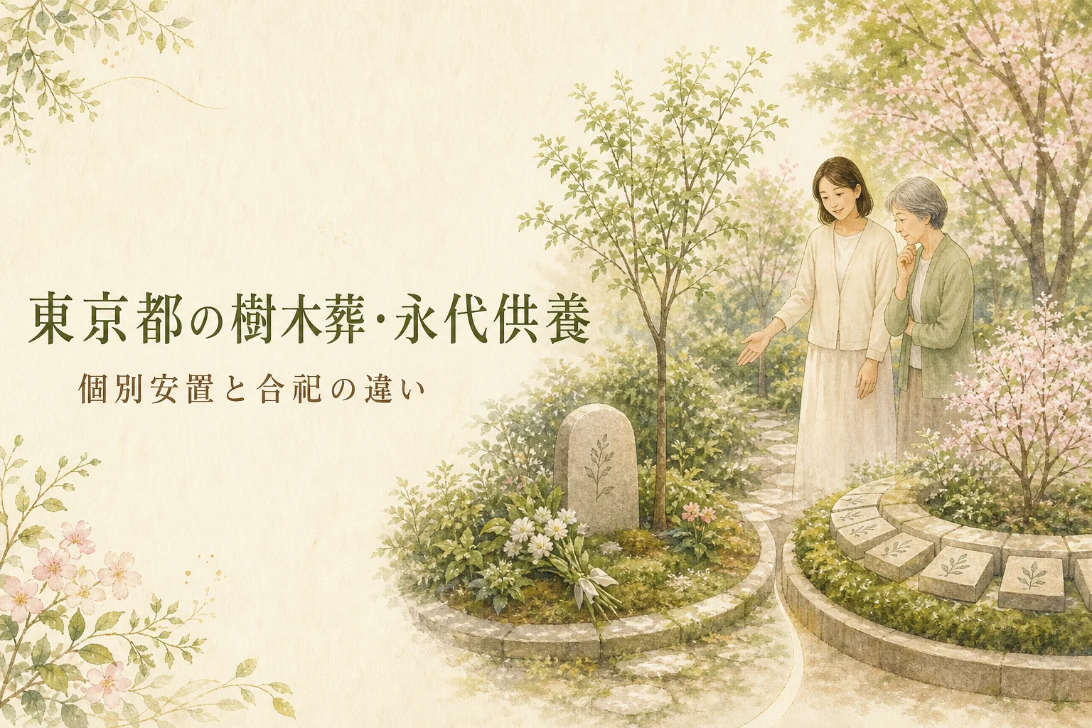 東京都の樹木葬・永代供養｜個別安置と合祀の違い