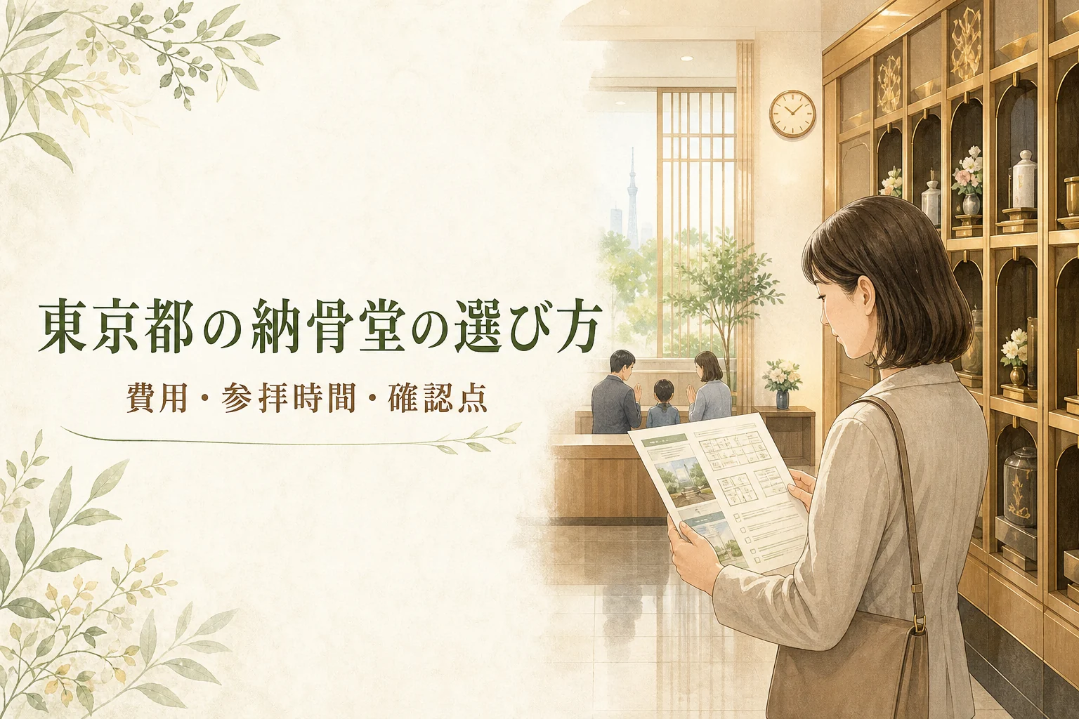 東京都の納骨堂・永代供養の選び方｜費用・手続き・参拝時間