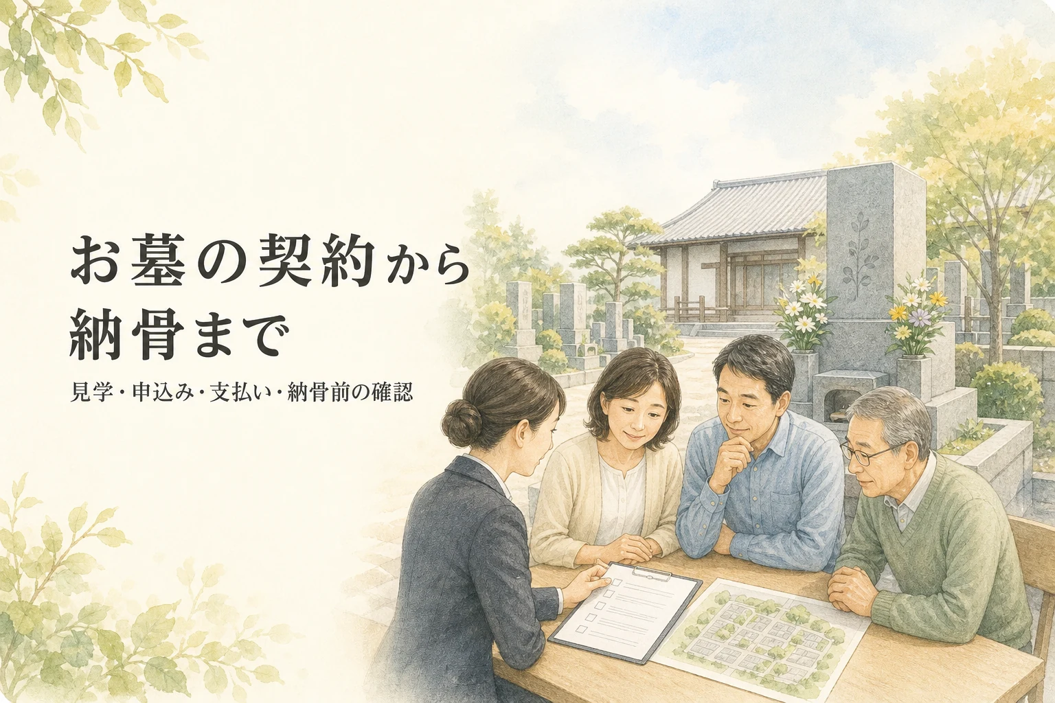 東京都のお墓契約の流れ｜見学・申込み・納骨前の確認点